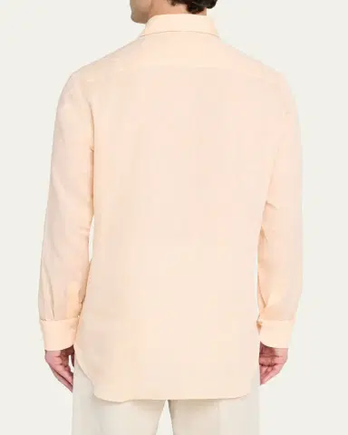 Bergdorf Goodman Men's Heathered Cotton Button-Down Shirt | Thumbnail 3 Bergdorf Goodman Men's Heathered Cotton Button-Down Shirt | Thumbnail 3