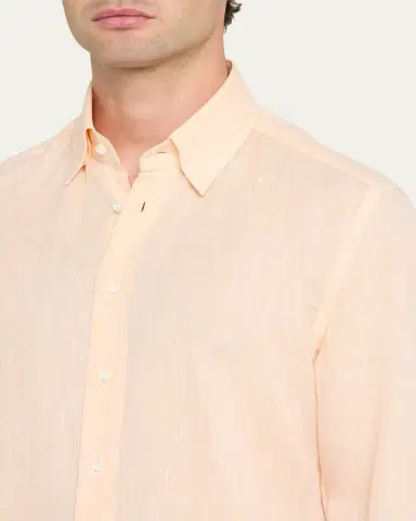 Bergdorf Goodman Men's Heathered Cotton Button-Down Shirt | Thumbnail 5 Bergdorf Goodman Men's Heathered Cotton Button-Down Shirt | Thumbnail 5