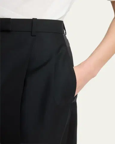 Givenchy Pleated Wool-Mohair Tuxedo Pants | Thumbnail 5