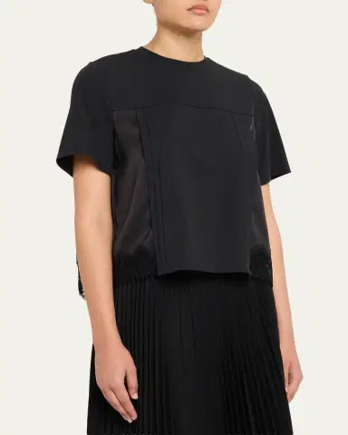 3.1 Phillip Lim Satin Lace Flounce Top | Thumbnail 4