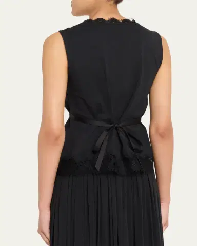 3.1 Phillip Lim Sleeveless Satin Lace Combo Top | Thumbnail 3