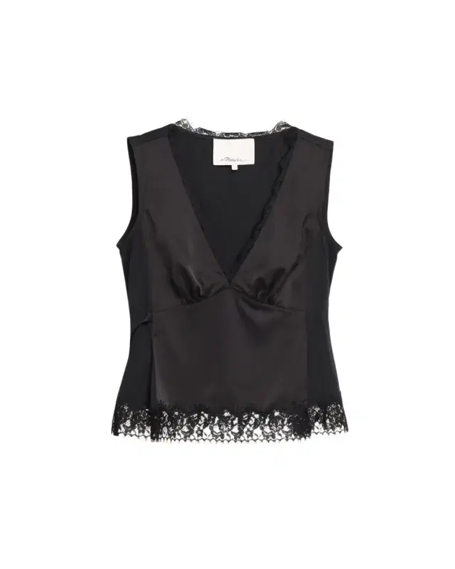 3.1 Phillip Lim Sleeveless Satin Lace Combo Top