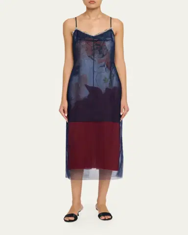 Jason Wu Collection Shadow Floral Layered Midi Dress | Thumbnail 2 Jason Wu Collection Shadow Floral Layered Midi Dress | Thumbnail 2