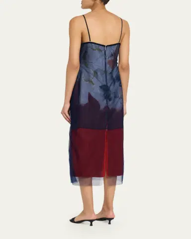 Jason Wu Collection Shadow Floral Layered Midi Dress | Thumbnail 3 Jason Wu Collection Shadow Floral Layered Midi Dress | Thumbnail 3