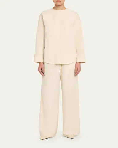 3.1 Phillip Lim Collarless Cotton Poplin Shirt | Thumbnail 2 3.1 Phillip Lim Collarless Cotton Poplin Shirt | Thumbnail 2