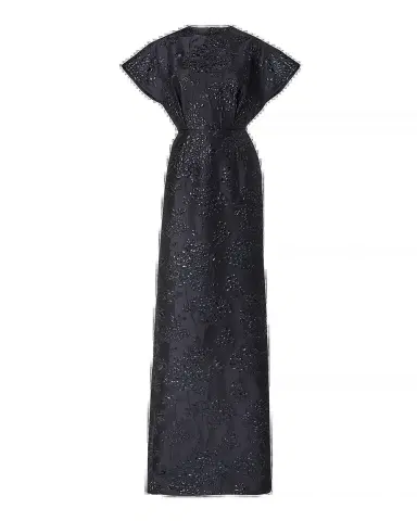 Carolina Herrera Rosette Collar Fan Bodice Gown | Thumbnail 4