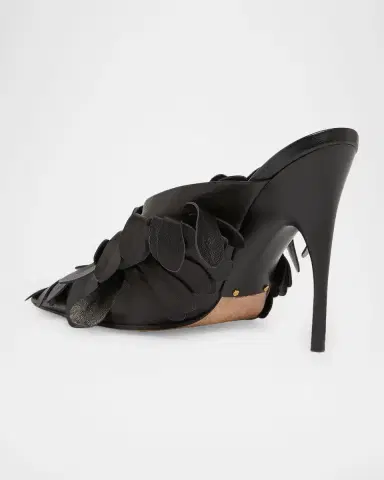 Balenciaga 90mm Flowers Leather Mule Pumps | Thumbnail 3