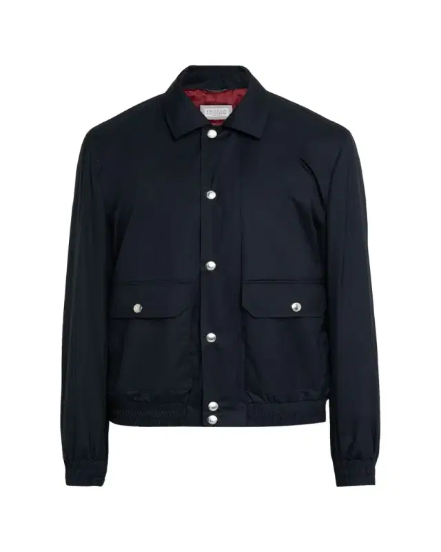 Men's Bonded Silk and Virgin Wool Shirt Jacket