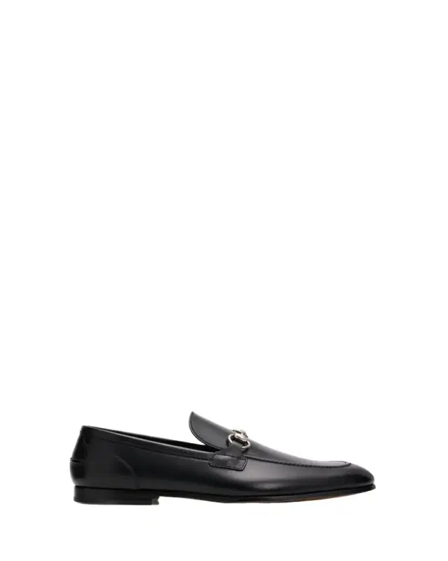 Gucci Men's Jordaan Moccasin Leather Bit Loafers