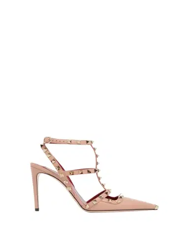 Valentino Garavani 100mm Rockstud Leather Ankle-Strap Pumps | Thumbnail 1 Valentino Garavani 100mm Rockstud Leather Ankle-Strap Pumps | Thumbnail 1