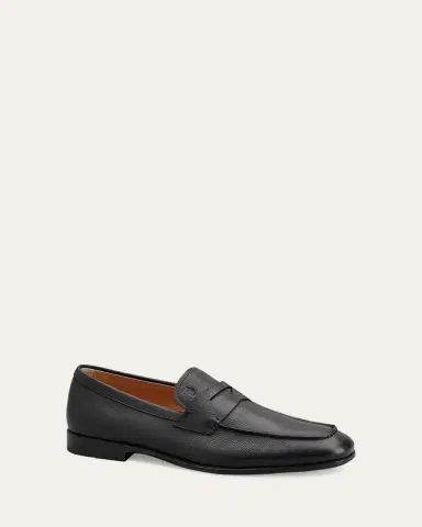 Tod's Men's Mocassino Gomma Leather Penny Loafers | Thumbnail 2