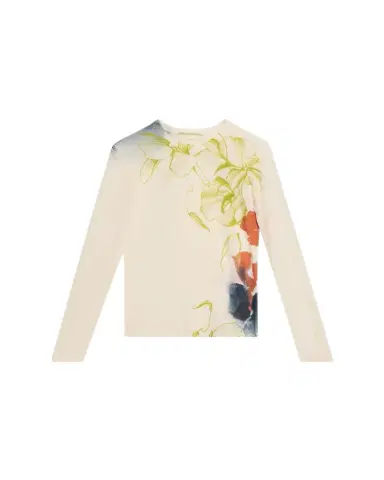 Jason Wu Collection Shadow Floral Merino Wool Crewneck Sweater | Thumbnail 1