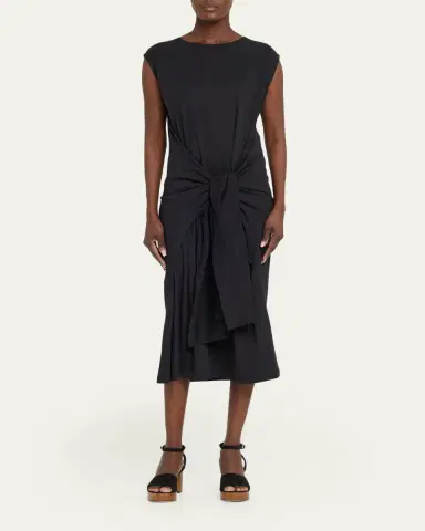 TOTEME Tie-Waist Cotton Jersey Dress | Thumbnail 2 TOTEME Tie-Waist Cotton Jersey Dress | Thumbnail 2