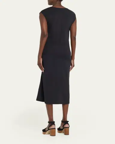 TOTEME Tie-Waist Cotton Jersey Dress | Thumbnail 3 TOTEME Tie-Waist Cotton Jersey Dress | Thumbnail 3