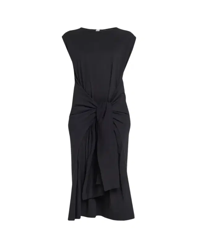 Toteme Tie-Waist Cotton Jersey Dress