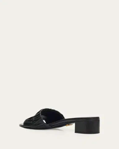 Prada 35mm Matelasse Nappa Leather Block-Heel Sandals | Thumbnail 4 Prada 35mm Matelasse Nappa Leather Block-Heel Sandals | Thumbnail 4