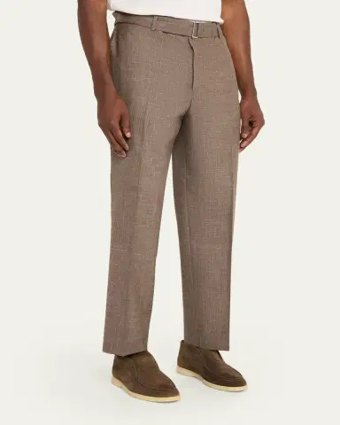 Officine Generale Hoche Wool-Linen Tailored Pants | Thumbnail 4 Officine Generale Hoche Wool-Linen Tailored Pants | Thumbnail 4
