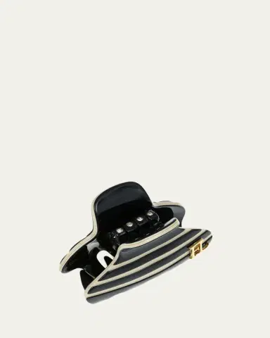 The Finest Accessories Stripe Small Claw Clip | Thumbnail 2 The Finest Accessories Stripe Small Claw Clip | Thumbnail 2