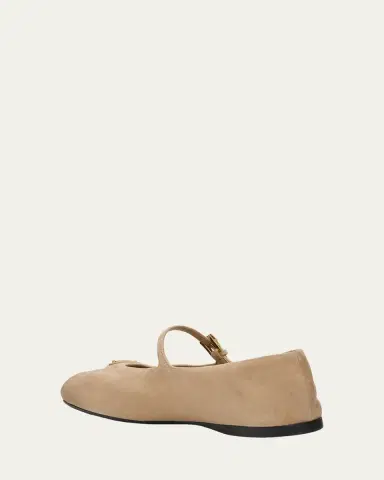 Prada Suede Mary Jane Ballerina Flats | Thumbnail 4 Prada Suede Mary Jane Ballerina Flats | Thumbnail 4