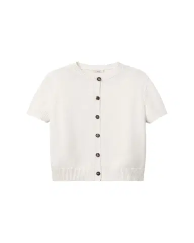 Lafayette 148 New York Crewneck Cotton-Silk Cardigan | Thumbnail 1