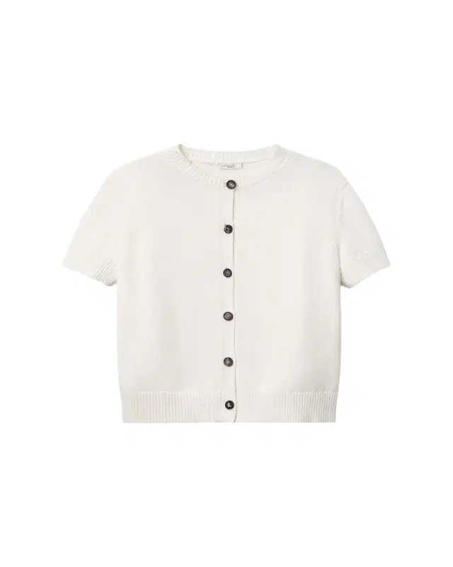 Crewneck Cotton-Silk Cardigan