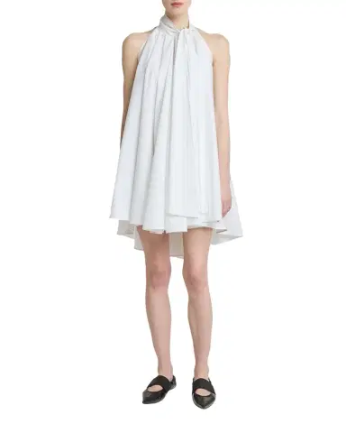 Givenchy Sleeveless Bow-Neck Pleated Poplin Mini Dress | Thumbnail 1 Givenchy Sleeveless Bow-Neck Pleated Poplin Mini Dress | Thumbnail 1