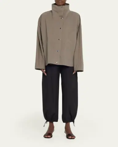 TOTEME Drawstring Cotton Balloon Pants | Thumbnail 2 TOTEME Drawstring Cotton Balloon Pants | Thumbnail 2
