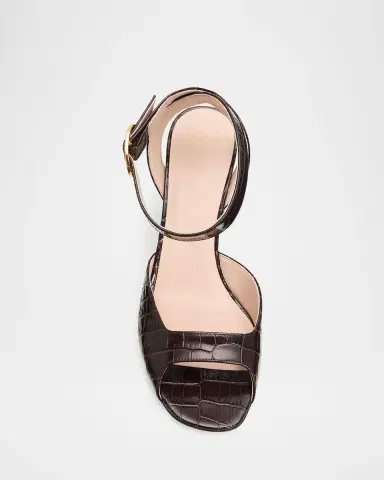 Valentino Garavani 75mm Fawcette Croc-Embossed Leather Sandals | Thumbnail 5 Valentino Garavani 75mm Fawcette Croc-Embossed Leather Sandals | Thumbnail 5
