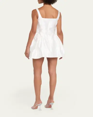 Self-Portrait Taffeta Mini Dress | Thumbnail 3 Self-Portrait Taffeta Mini Dress | Thumbnail 3