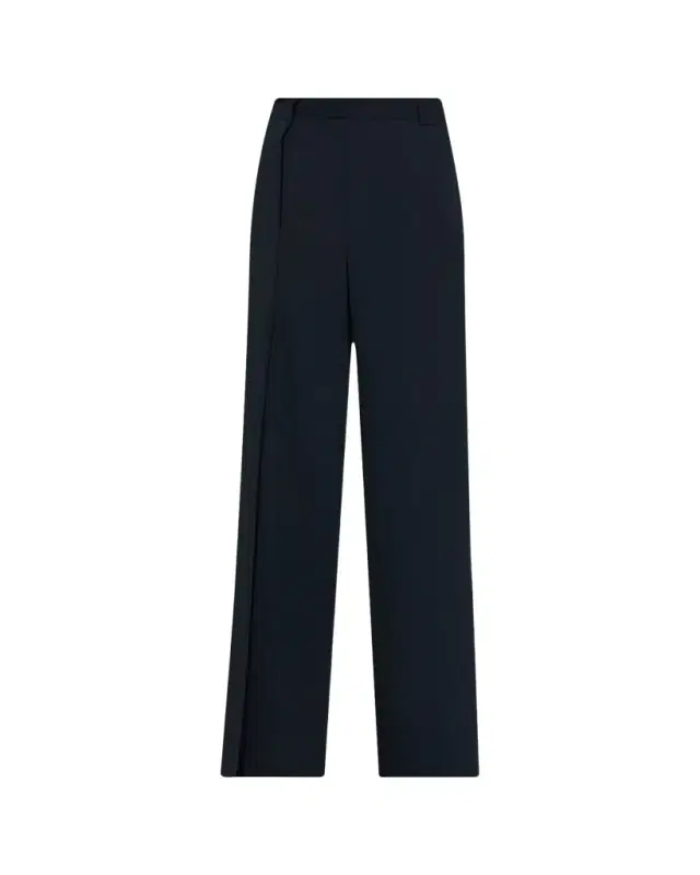 Jason Wu Collection Asymmetric Pleat Straight-Leg Cady Trousers
