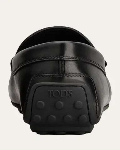 Tod's Men's Leather Moc-Toe Penny Loafers | Thumbnail 3
