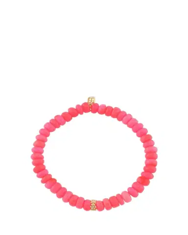 Sydney Evan 14K Diamond Daisy Rondelle on Pink Opal Bracelet | Thumbnail 1 Sydney Evan 14K Diamond Daisy Rondelle on Pink Opal Bracelet | Thumbnail 1