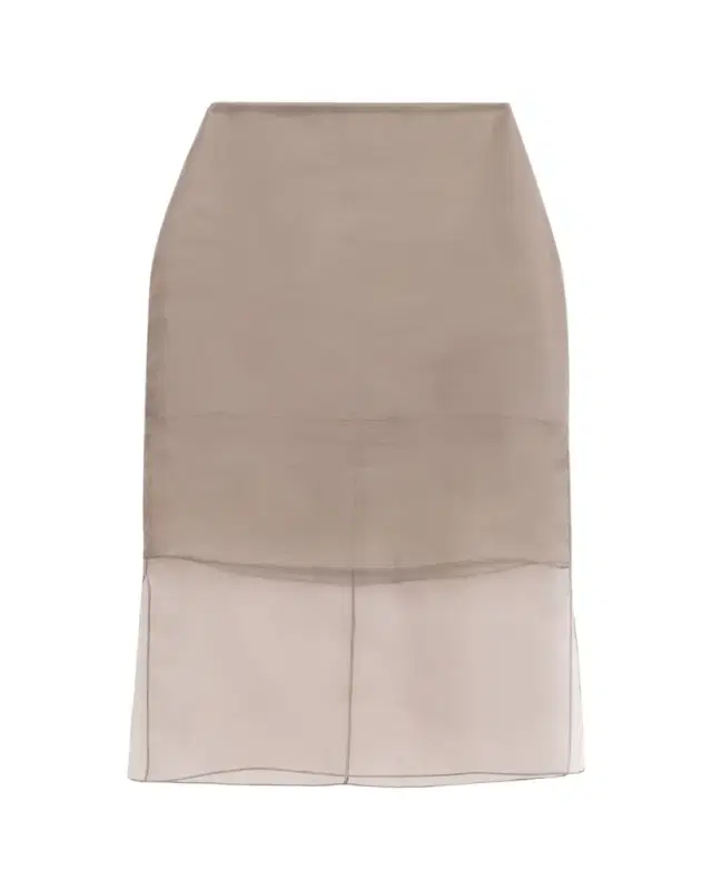 Brett Layered Silk Organza Midi Pencil Skirt