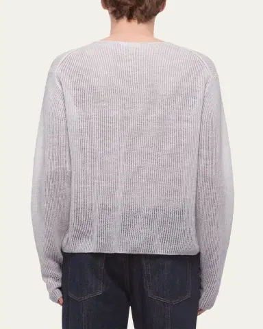 Helmut Lang Men's Waffle-Knit Henley T-Shirt | Thumbnail 3 Helmut Lang Men's Waffle-Knit Henley T-Shirt | Thumbnail 3