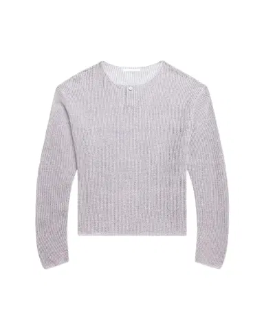 Helmut Lang Men's Waffle-Knit Henley T-Shirt | Thumbnail 1 Helmut Lang Men's Waffle-Knit Henley T-Shirt | Thumbnail 1
