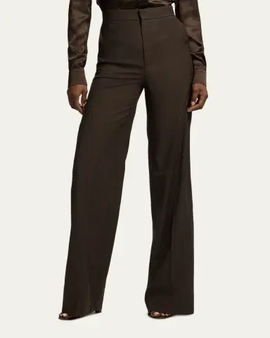 Ralph Lauren Collection Tropical Wool Straight Trousers | Thumbnail 4