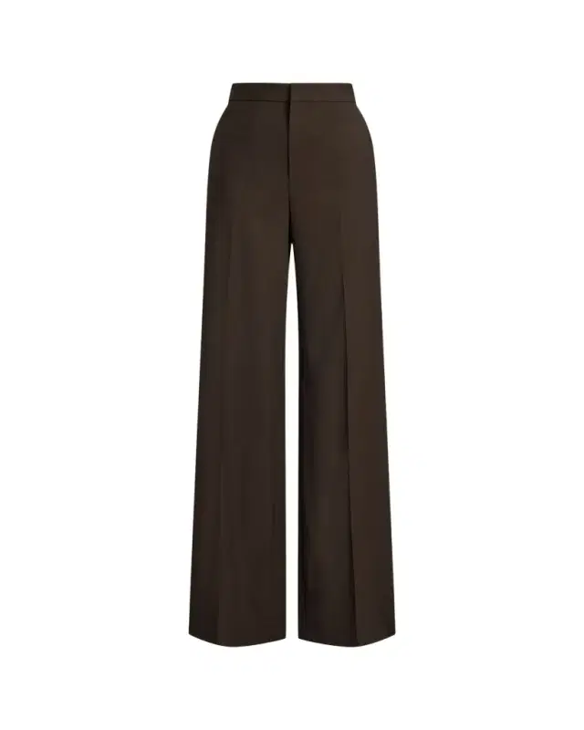 Tropical Wool Straight Trousers