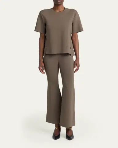 Stella McCartney Compact Knit Iconic Flared Pants | Thumbnail 2