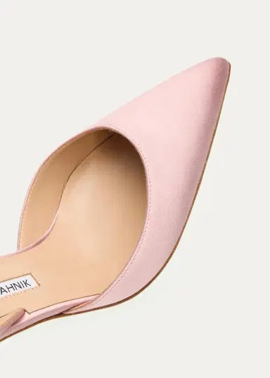 Manolo Blahnik 70mm Carolyne Satin Slingback Pumps | Thumbnail 3 Manolo Blahnik 70mm Carolyne Satin Slingback Pumps | Thumbnail 3