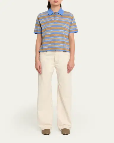 Guest In Residence Striped Short-Sleeve Rugby Polo | Thumbnail 2 Guest In Residence Striped Short-Sleeve Rugby Polo | Thumbnail 2