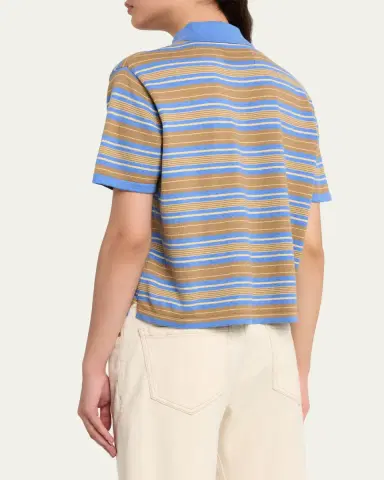 Guest In Residence Striped Short-Sleeve Rugby Polo | Thumbnail 3 Guest In Residence Striped Short-Sleeve Rugby Polo | Thumbnail 3