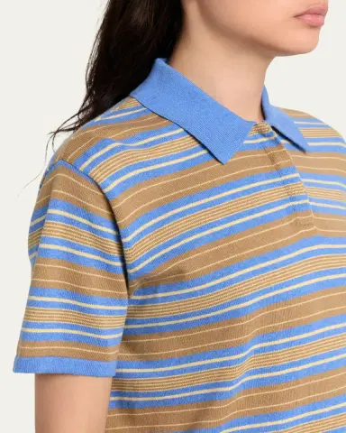 Guest In Residence Striped Short-Sleeve Rugby Polo | Thumbnail 5 Guest In Residence Striped Short-Sleeve Rugby Polo | Thumbnail 5
