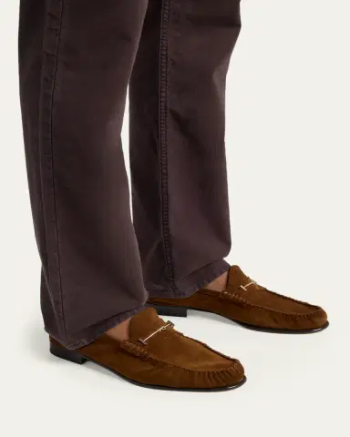 Tom Ford Men's Ripley Suede Moccasin T-Bit Loafers | Thumbnail 2