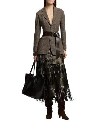 Ralph Lauren Collection Hailey Broken-Twill Jersey Jacket | Thumbnail 1 Ralph Lauren Collection Hailey Broken-Twill Jersey Jacket | Thumbnail 1