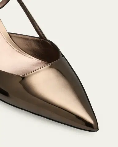 Stuart Weitzman Vinnie Metallic Kitten Slingback Pumps | Thumbnail 8 Stuart Weitzman Vinnie Metallic Kitten Slingback Pumps | Thumbnail 8
