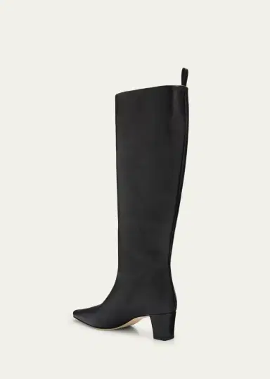 Manolo Blahnik 50mm Leather Knee-High Low-Heel Boots | Thumbnail 2 Manolo Blahnik 50mm Leather Knee-High Low-Heel Boots | Thumbnail 2