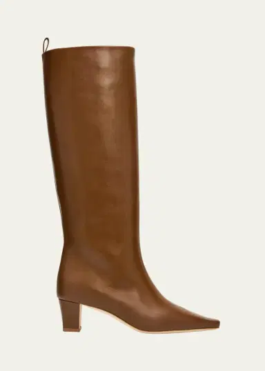 Manolo Blahnik 50mm Leather Knee-High Low-Heel Boots | Thumbnail 4 Manolo Blahnik 50mm Leather Knee-High Low-Heel Boots | Thumbnail 4