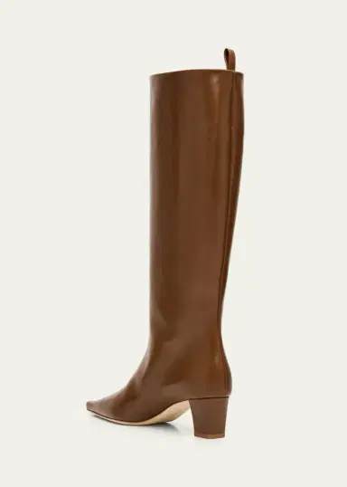 Manolo Blahnik 50mm Leather Knee-High Low-Heel Boots | Thumbnail 5 Manolo Blahnik 50mm Leather Knee-High Low-Heel Boots | Thumbnail 5