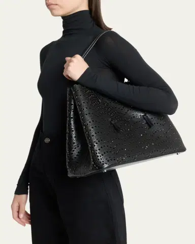 Alaïa Mina 37 Large Perforated Leather Tote Bag | Thumbnail 2 Alaïa Mina 37 Large Perforated Leather Tote Bag | Thumbnail 2