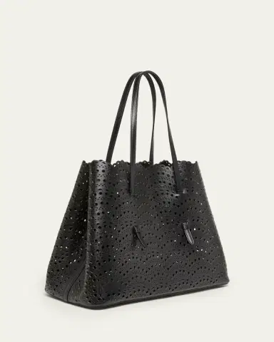 Alaïa Mina 37 Large Perforated Leather Tote Bag | Thumbnail 3 Alaïa Mina 37 Large Perforated Leather Tote Bag | Thumbnail 3